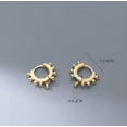 thumbnail image 2 of K-KED Round High quality 925 Sterling Solid silver Beads Design Hoop Earings-Gold, 2 of 6