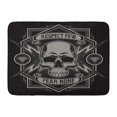 thumbnail image 1 of KDAGR Tattoo Respect Skull Lightning Graphic Biker Motorcycle Cool Diamond Doormat Floor Rug Bath Mat 23.6x15.7 inch, 1 of 1