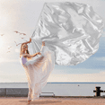 thumbnail image 2 of 55in Praise Dance Worship Flags 2Pcs Silver Semicircle Church Flags with Adjustable Scalable Rodsfor Outdoor Performance, 2 of 7