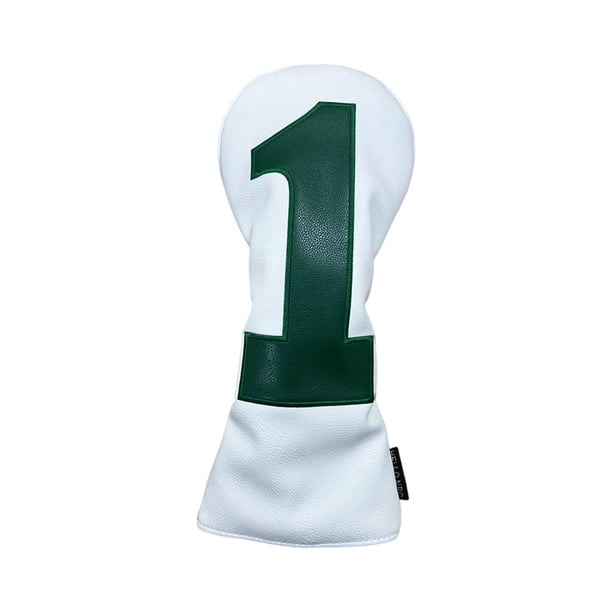 Funda para cabeza de palo de golf para maderas, protección de cuero PU, Golf resistente al desgaste de primera calidad blanco 1