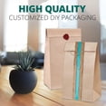 thumbnail image 5 of [500 Pack] Heavy Duty Kraft Paper Bags 16 x 8 x 5.5" 20 LB Grocery Lunch Retail Shopping Durable Natural Brown Barrel Sack, 5 of 7