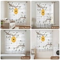 thumbnail image 5 of Bees Branches Semi Sheer Curtains Drapes for Living Room, Bedroom, French Doors Window 72 Inches Long, Farmhouse Spring Botanical Wooden Rod Pocket Chiffon Curtain Drapery Voile Draperies Panel, 5 of 8