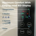 thumbnail image 6 of Aottop 16" Pedestal Standing Fan LED Display Thermometer Remote Control 3 Speeds 3 Wind Modes 8H Timer for Home Office, 6 of 7