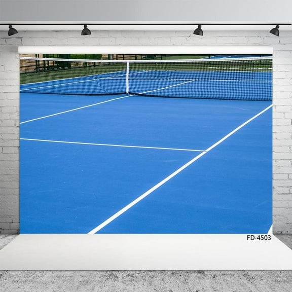 Tennis Court Net Photo Backdrop Computer Printed Studio Background Photography Props for Children Baby Birthday Party Photoph