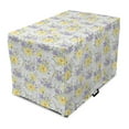 thumbnail image 1 of Floral Dog Crate Cover, Chamomiles Bluebells on a Pale Grey Background, Easy to Use Pet Kennel Cover for Medium Large Dogs, 35" x 23" x 27", Pale Purple Multicolor, by Ambesonne, 1 of 6