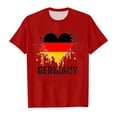 thumbnail image 2 of T-shirts de Mode pour Enfants, Imprimé Stylé du Drapeau de l'Allemagne, Manches Courtes, Col Rond, Chandail de Base pour Filles, 2 of 4
