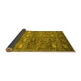 thumbnail image 2 of Ahgly Company Indoor Round Abstract Yellow Modern Area Rugs, 3' Round, 2 of 4