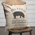 thumbnail image 5 of VHC Brands Sawyer Mill 18x18" Square Accent Throw Pillow, Pig, Charcoal, 5 of 6