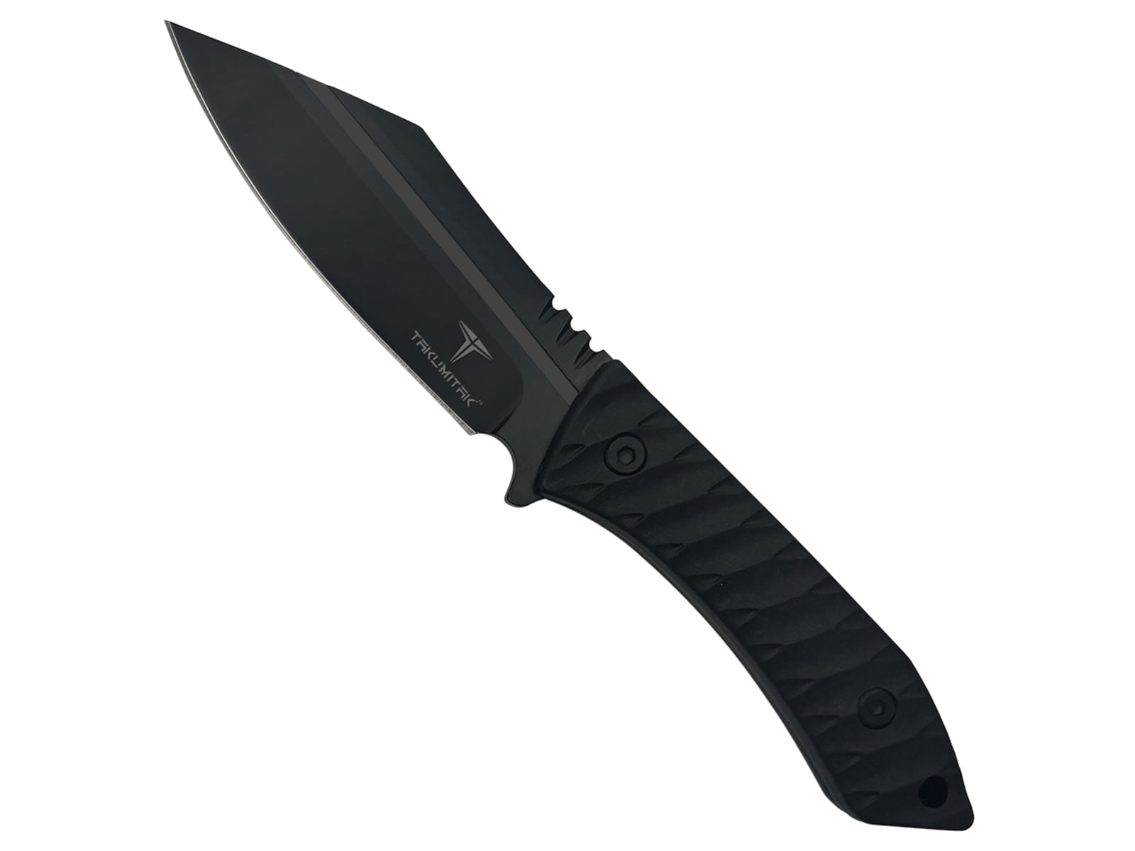 Takumitak Asym Fixed Blade Knife, 4.45 in Blade , 3cr13, Black