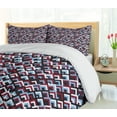 thumbnail image 5 of Ambesonne Abstract Duvet Cover Sets, Geometric Triangle Shape, 2-King, Pale Blue Maroon, 5 of 7