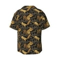 thumbnail image 2 of Vsdgher Squirrel Gathering Nuts Print Men's Wrinkle Free Untucked Cuban Shirt Business Casual Button Down Shirts Short Sleeve Shirt, 2 of 7