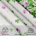 thumbnail image 3 of St Patrick''s Day Shamrock Tablecloth Round 60 Inch Clover Floral Table Cloth Wrinkle Resistant Table Cover for Holiday Party Dinner Decor, 3 of 8