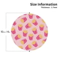 thumbnail image 2 of Leather Coasters with Heat-resistant for Drinks, Cute Fries Red Love -标题2 Round Shape, 2 of 5