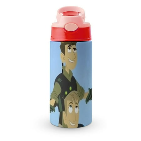 

Animated Wild Kratts Kid s Insulated Water Bottle With Straw Vacuum Stainless Steel Cup Leak-Proof Toddler Thermoses Children Water Cup