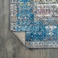 thumbnail image 4 of JONATHAN Y 5 x 8 Area Rug, Anatolia Vintage Medallion - Peacock Blue/Gray, RES109A-5, 4 of 8