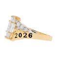thumbnail image 3 of JackAni 10k Gold White CZ April Birthstone 2026 Class Graduation Ring - Size 5.50, 3 of 5
