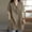 Khaki, variant on Women's Casual Dress Women's Solid Color Button Front Fashion Short Sleeve Top for Everyday Wear Blue L