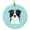 Blue, variant on Carolines Treasures BB1241CO1 Checkerboard Pink Border Collie Ceramic Ornament 3 in multicolor
