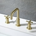 thumbnail image 6 of Adorer Brushed Gold 8 Inches Bathroom Faucet, 2 Handles Widespread Bathroom Sink Faucet 3 Hole  with Pop-Up Drain Assembly - 33163BG, 6 of 6