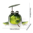 thumbnail image 7 of OIUR Frog Garden Statue Handmade Iron Frog Ornament Collectible Frog Figurine for Patio Balcony Home Indoor Decor Office Desk, 7 of 7
