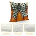 thumbnail image 4 of YINGXI Fall Decorative Throw Pillow Covers, Orange Truck Porch Outdoor Home Decor, Check Bow Thanksgiving Cushion Case 24x24in, 4 of 5