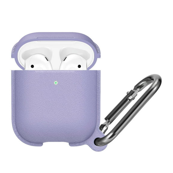 Silicone Case Skin For Apple Airpods Hanger & Hole For LED Lilac (Light Purple)