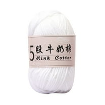 JeashCHAT Cotton Yarn, 5 Strands Milk Cotton Yarn Ball, 50g 355 Yards Soft Baby Yarn for Knitting, Crocheting, and Crafts, DIY Knitting Sweaters Scarves Gloves Hats Winter Christmas Gifts