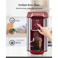 thumbnail image 2 of Máquina de café en cápsulas 3 en 1: cafetera de una sola porción para cápsulas de café, café molido y té suelto, tamaños de preparación de 6 a 10 oz, tanque extraíble de 50 oz, 1150 W (rojo), 2 of 5