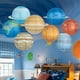 thumbnail image 5 of Paquete de 8 linternas de papel del sistema solar | Colgante Planeta Decoraciones para adultos Tema Espacial Fiesta de Cumpleaños | Linternas redondas multicolor plegables | Saturno con anillo |, 5 of 5