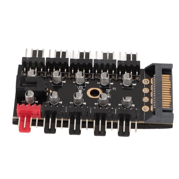 Concentador de Ventilador de Chasis, Concentador Pwm de Ventilador de 10 puertos, 12v y 4 pinos, Concentador Controlador de ventilador de refrigeració de cpu para