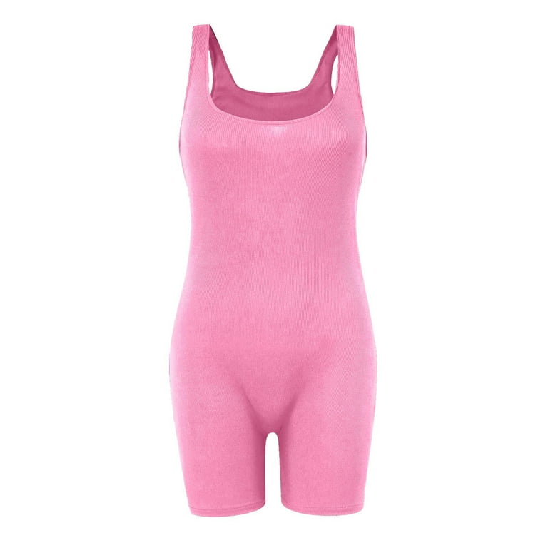 Penkiiy Jumpsuits for Women Spring And Summer Solid Tight Penkiiy Jumpsuits for Women Spring And Summer Solid Tight