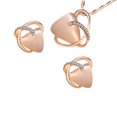 thumbnail image 2 of MasteelfCA Pendentif Collier Boucles d'Oreilles Ensemble Bijou Opale Triangle Cadeau pour Noël Mariage Fête, 2 of 7