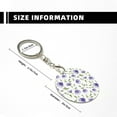thumbnail image 3 of Naloa Purple Chicory Print Round Keychain Keychain Key Ring, Key Tag, Key Chain Bulk for Gift Accessories (Round), 3 of 7