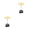 thumbnail image 1 of Moyic Decoración ecológica para el hogar Exquisita artesanía y símbolo de la suerte Piedra preciosa Árbol del dinero de la suerte espato flúor+citrino 13cm 2Conjunto, 1 of 6