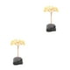 thumbnail image 1 of Billuyoard Árbol de piedras preciosas naturales exquisita artesanía y amplia aplicación decoración del hogar Lucky Money Base fluorita + espato flúor+citrino 13cm 2piezas, 1 of 6