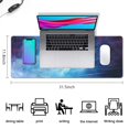 thumbnail image 5 of Smoke Blue Light&nbsp;mouse Padswaterproofnon Slip&nbsp;for Office Home Work GamingmousepadRubber Base Mousepad with Stitched Edges 31.5x11.8inches, 5 of 7