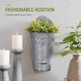 thumbnail image 7 of VIVOSUN Vintage Style Hanging Wall Planter Decor, Lightweight Metal with Galvanized Finish, for Faux Plants or Dry Flowers, Set of 2, 7 of 7