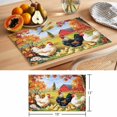 thumbnail image 6 of Yellow Vintage Rooster Placemats Set of 2, Farm Chick Maple Tree Flower Farmhouswe Non-Slip Place Mats Washable Table Mats for Kitchen Dining Table Decorations Indoor/Outdoor, 6 of 9