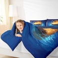 thumbnail image 3 of Erosebridal Kids Cartoon Capybara Twin Bedding Sets, Galaxy Stars Bedding Comforter Set, Blue Reversible, 7pcs, 3 of 7