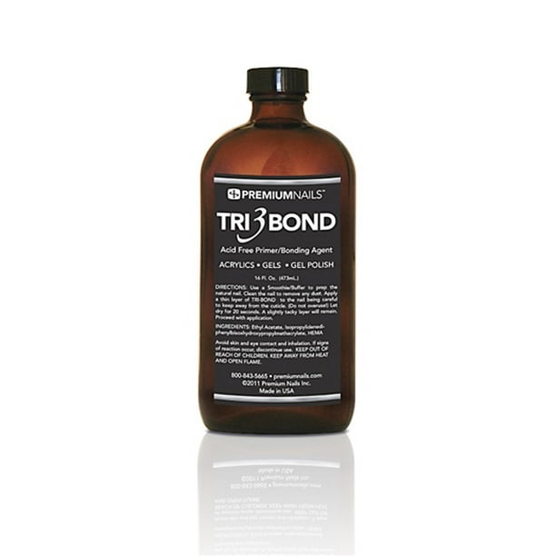 Premium Nails Tri 3 Bond Acid Free Primer / Bonding Agent (16oz
