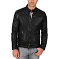 thumbnail image 2 of New Mens Leather Jacket Slim fit Biker Motorcycle Genuine lambskin jacket A101, 2 of 4