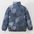 thumbnail image 6 of Ulitacool Coat For Boys Winter Zipper Jacket Long Sleeve Cartoon Prints Hooded Windproof Outwear Little Boys Retro Clothing Navy, 6 of 8