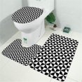 thumbnail image 2 of Black White Checkerboard Checkered Pattern Bathroom Rugs Sets 3 Piece,Toilet Cover Set,Absorbent Non Slip Bathroom Mats Sets with U-Shaped Contour Rug Toilet Rug Set, 2 of 5