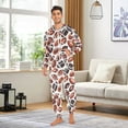 thumbnail image 3 of Adult Christmas Onesie Sports Equipment Zipper One-Piece Pajamas Unisex with Pockets, 3 of 6