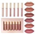 thumbnail image 1 of BONNIE CHOICE Juego de 6 pintalabios líquidos mate color nude, resistente al agua, de larga duración, antiadherente, lápiz labial nude, 24 horas, no se decolora, lápiz labial mate, brillo de labios pr, 1 of 5