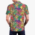 thumbnail image 6 of Wukai Colorful Dinosaur Men’s Polo Shirts,Quick-Dry Athletic Shirt,Classic Fit Shirts-, 6 of 8