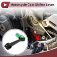 thumbnail image 2 of Unique Bargains Folding Motorcycle Gear Shifter Lever for Bosuer M5 Aluminum Alloy Pedal Shift Lever Arm Black Lever Green Head with Silver Tone Ring, 2 of 6