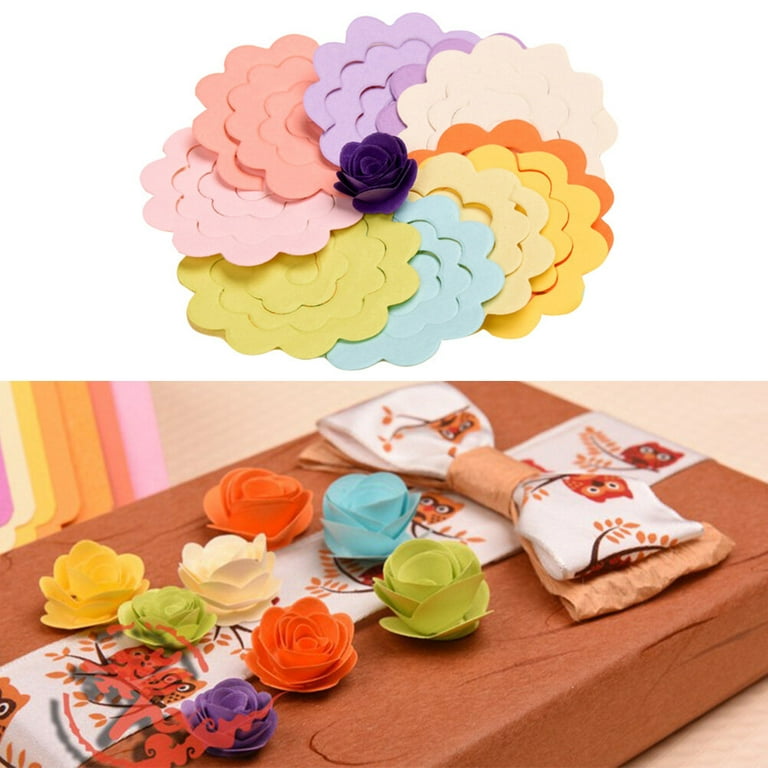 SASABAXI 20Pcs Paper Flowers Kit For Diy Activities Children