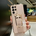 thumbnail image 2 of Creative Panda Folding Bracket Phone Case with Invisible Bracket, Cute Cartoon, Full Coverage Anti-Fall, for Samsung Galaxy S23 S22 S21 S20 Phone Case (Blue,S20 Plus), 2 of 8