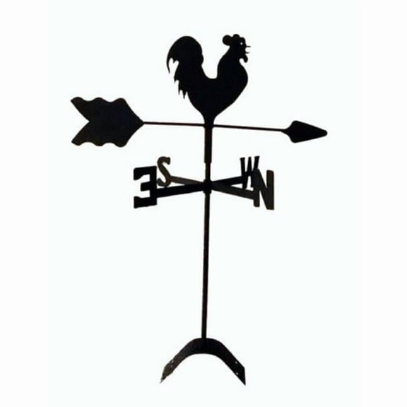 Lazy Scroll Rooster Chicken Roof Mount Weathervane, Rustproof